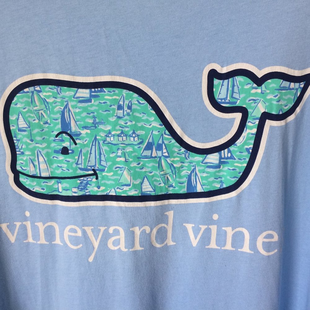 Men's XL "Atlantic Sailing Whale" Pocket Tee